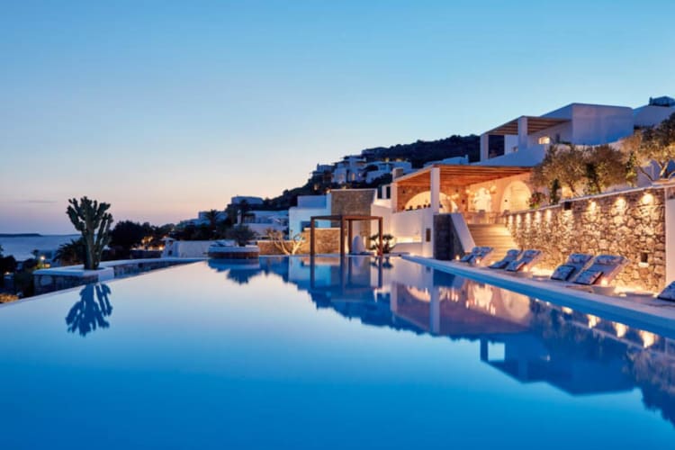 Katikies Mykonos pool and view